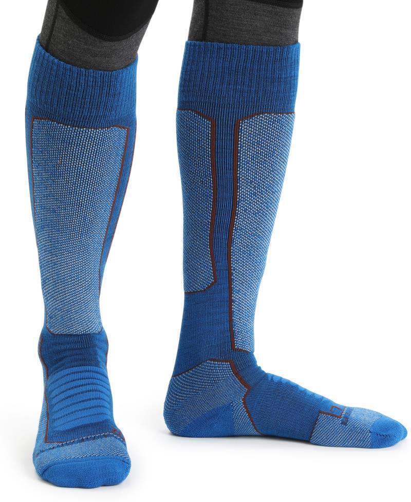 Ski+ Over The Calf Socks - Medium - Mens - lazurite / espresso / ether 1