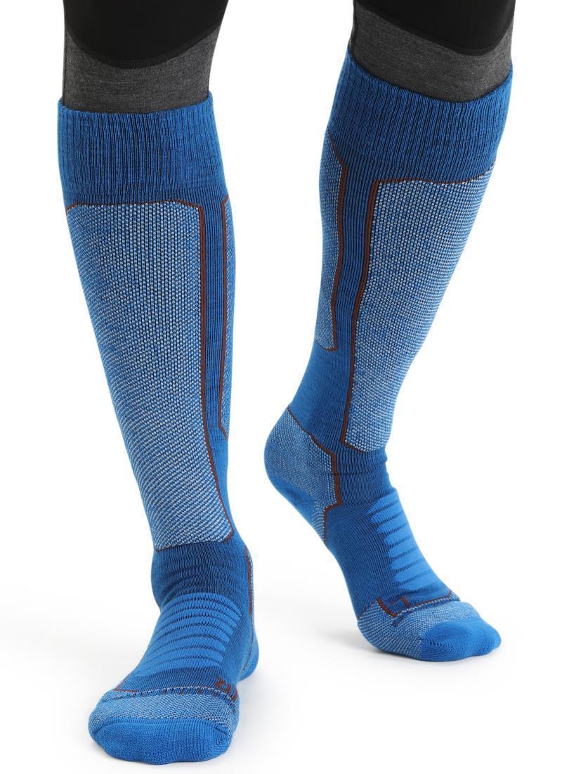 Ski+ Over The Calf Socks - Medium - Mens - lazurite / espresso / ether 1