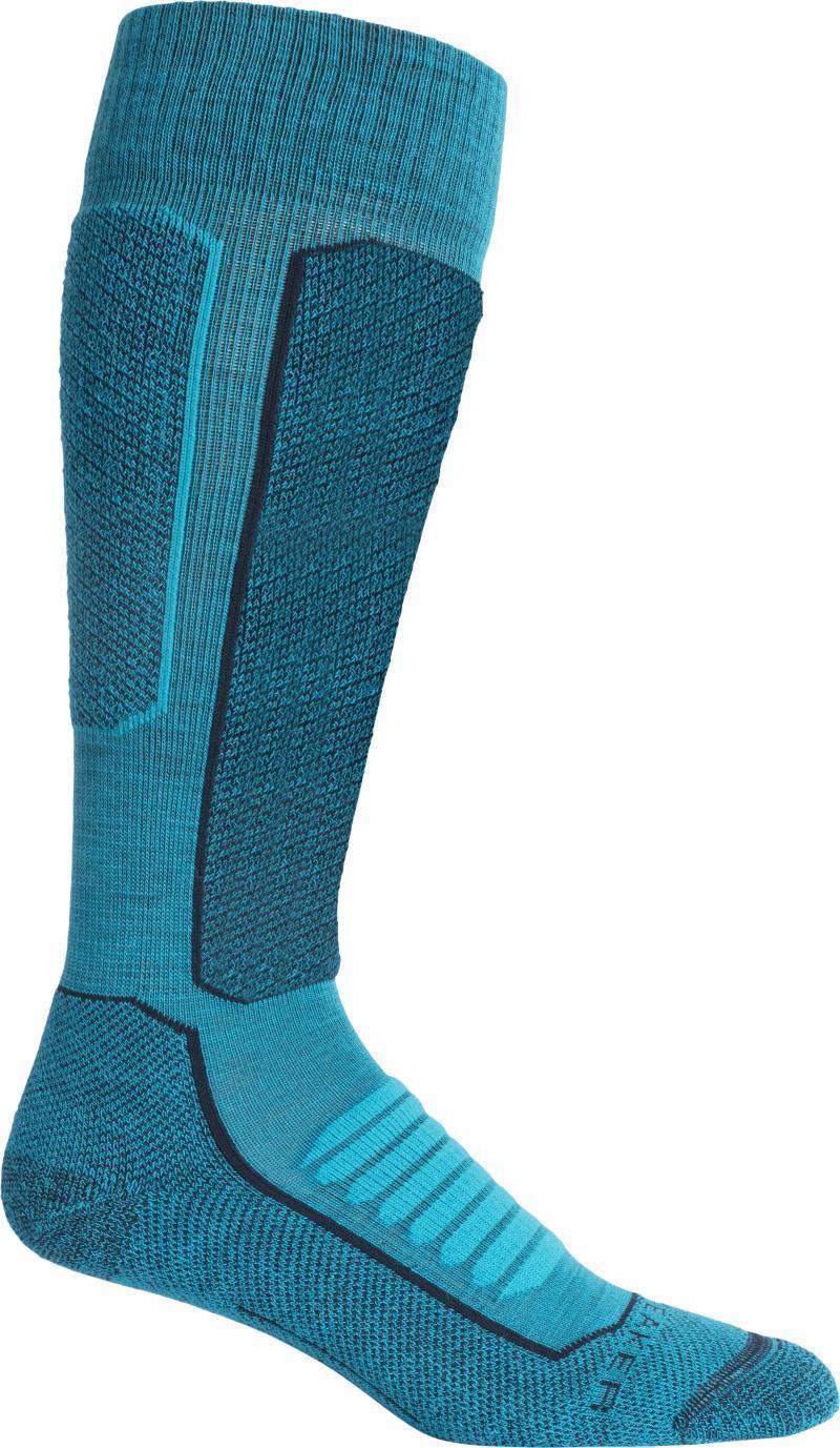 Ski+ Over The Calf Socks - Medium - Womens - arctic teal / midnight navy 1