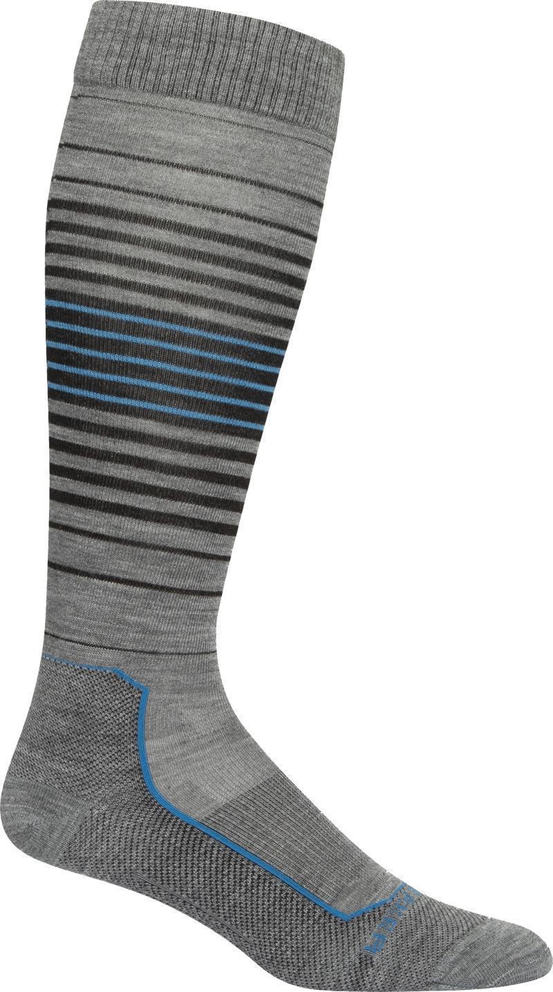 Ski+ Over The Calf Socks - Ultralight - Mens - gritstone heather - stripe 1