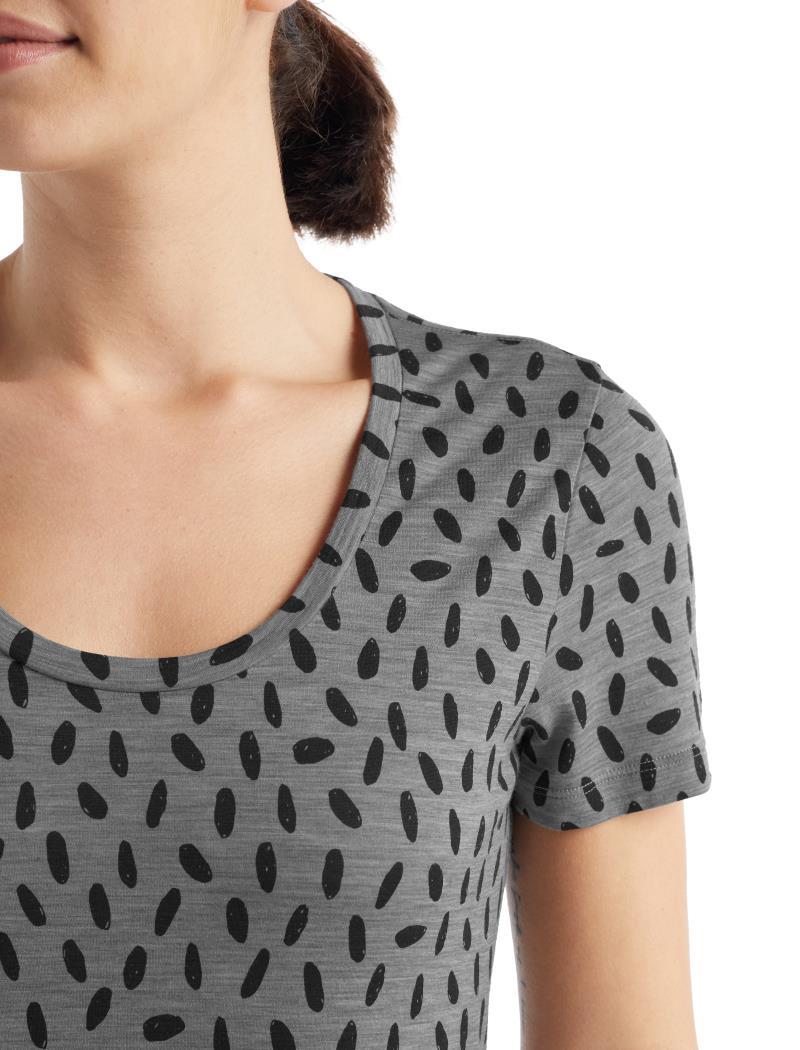 Tech Lite II SS Scoop Tee - 1000 Footsteps - Womens - metro heather / aop 1