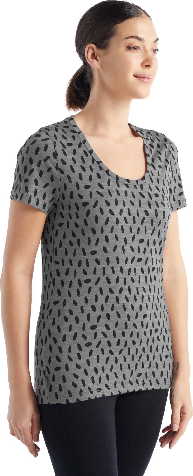 Tech Lite II SS Scoop Tee - 1000 Footsteps - Womens - metro heather / aop 1