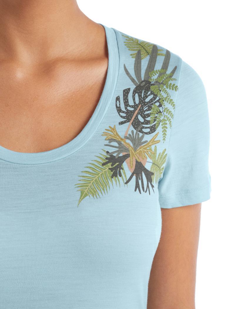 Tech Lite II SS Scoop Tee - Fabulous Ferns - Womens - haze 1