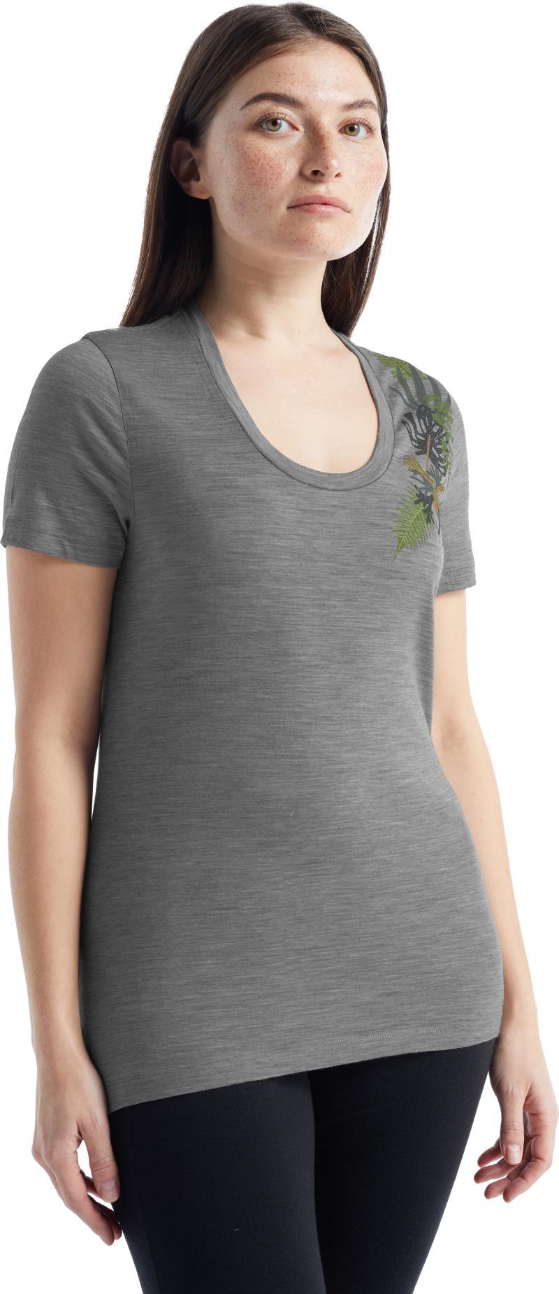 Tech Lite II SS Scoop Tee - Fabulous Ferns - Womens - metro heather 1