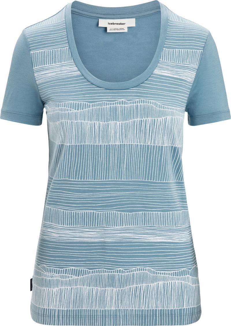 Tech Lite II SS Scoop Tee - Reflection Lines - Womens - astral blue 1