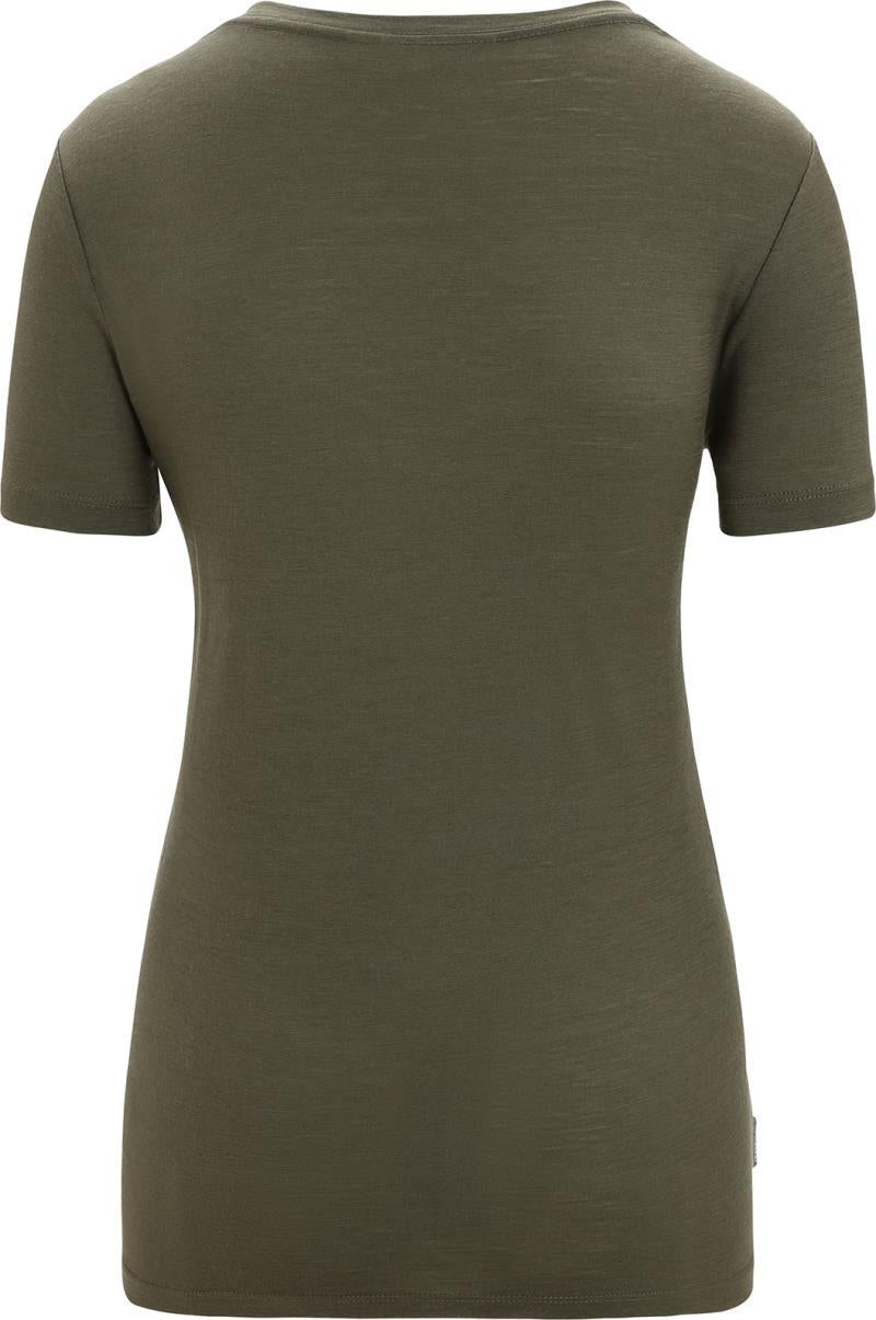 Tech Lite II SS Scoop Tee - Reflection Lines - Womens - loden 1