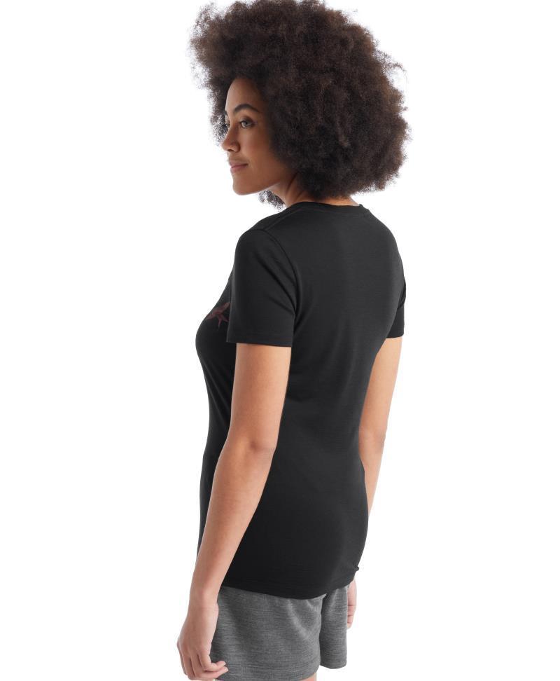 Tech Lite II SS Scoop Tee - Swarming Shapes - Womens - black 1