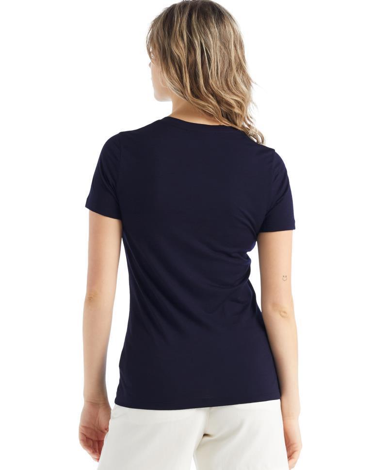 Tech Lite II SS Scoop Tee - Swarming Shapes - Womens - midnight navy #401 1