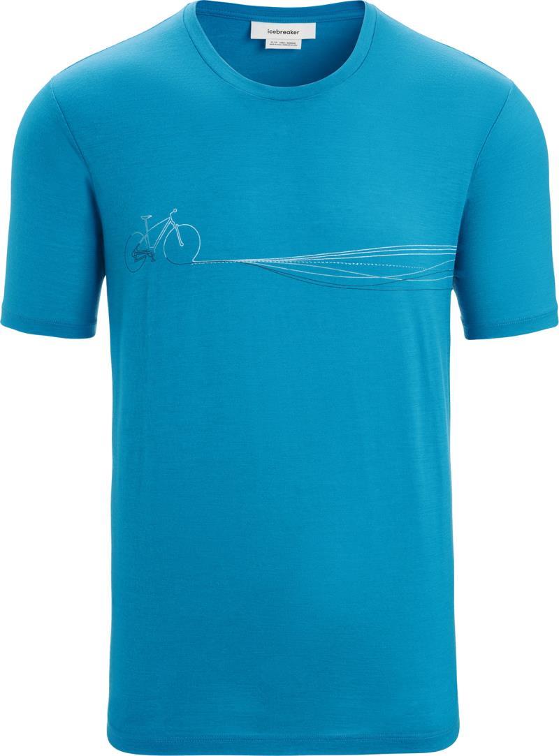 Tech Lite II SS Tee - Cadence Paths - Mens - Geo Blue 1