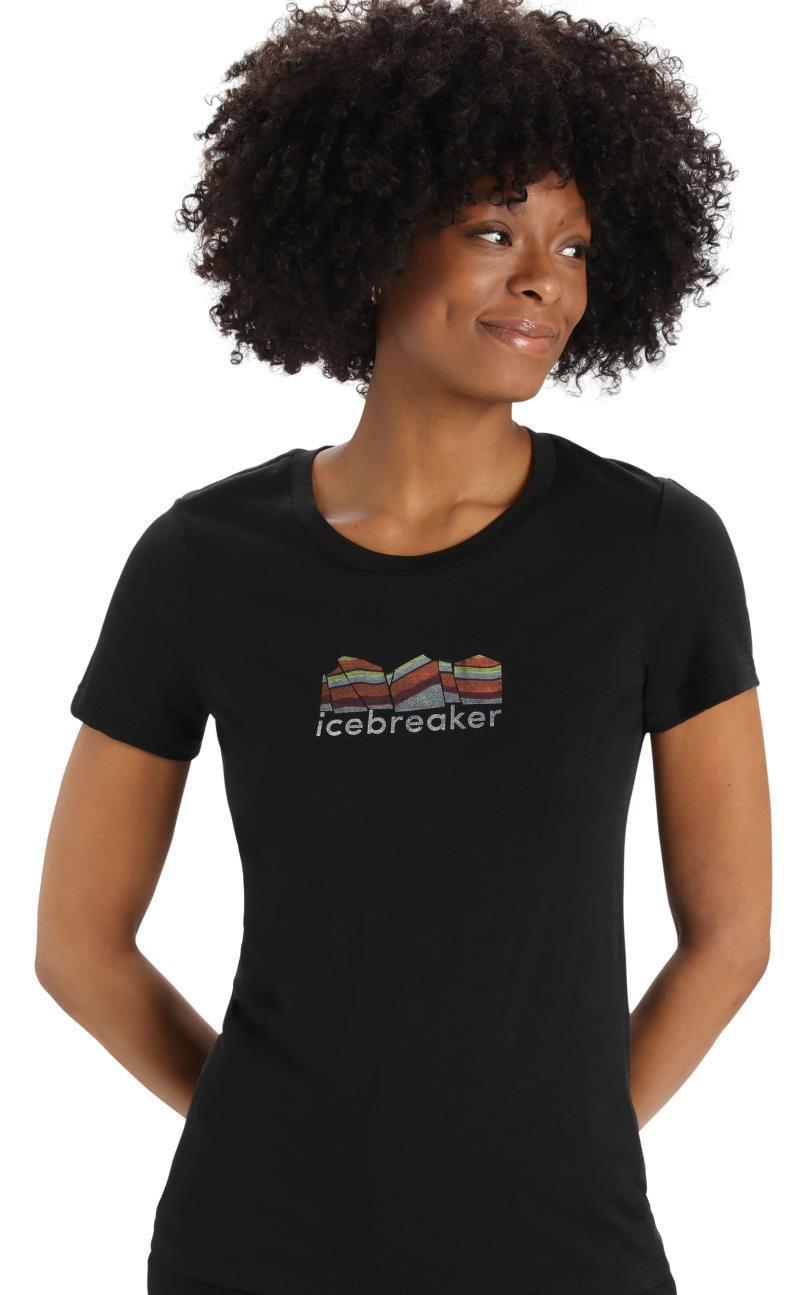 Tech Lite II SS Tee - Mountain Geology - Womens - Black 2