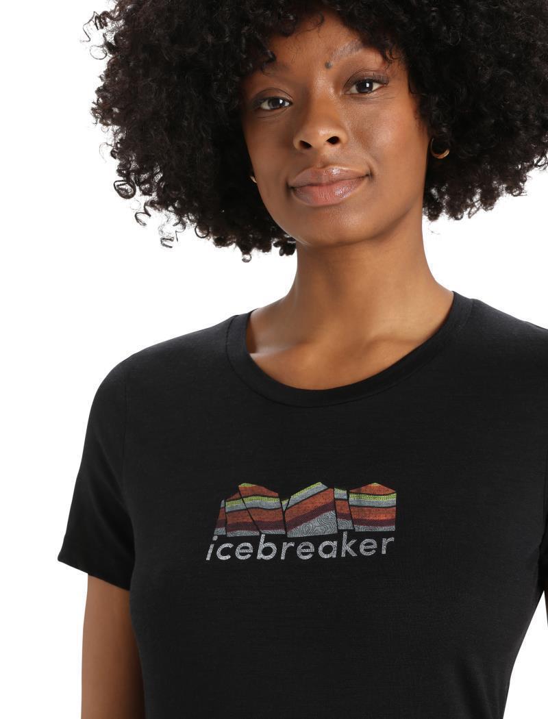 Tech Lite II SS Tee - Mountain Geology - Womens - Black 3