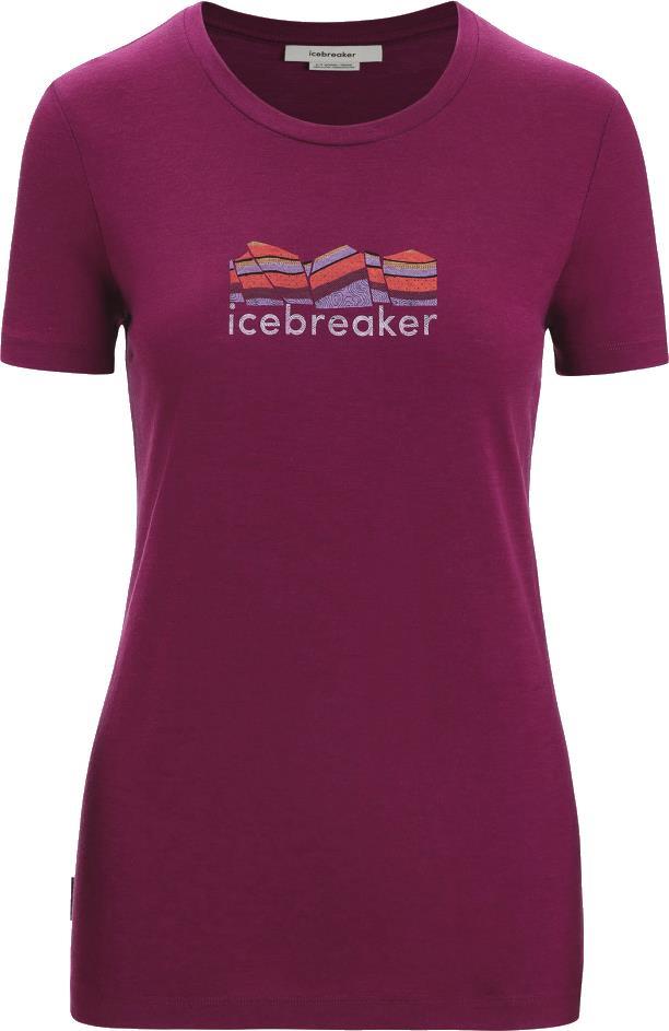 Tech Lite II SS Tee - Mountain Geology - Womens - Go Berry 1