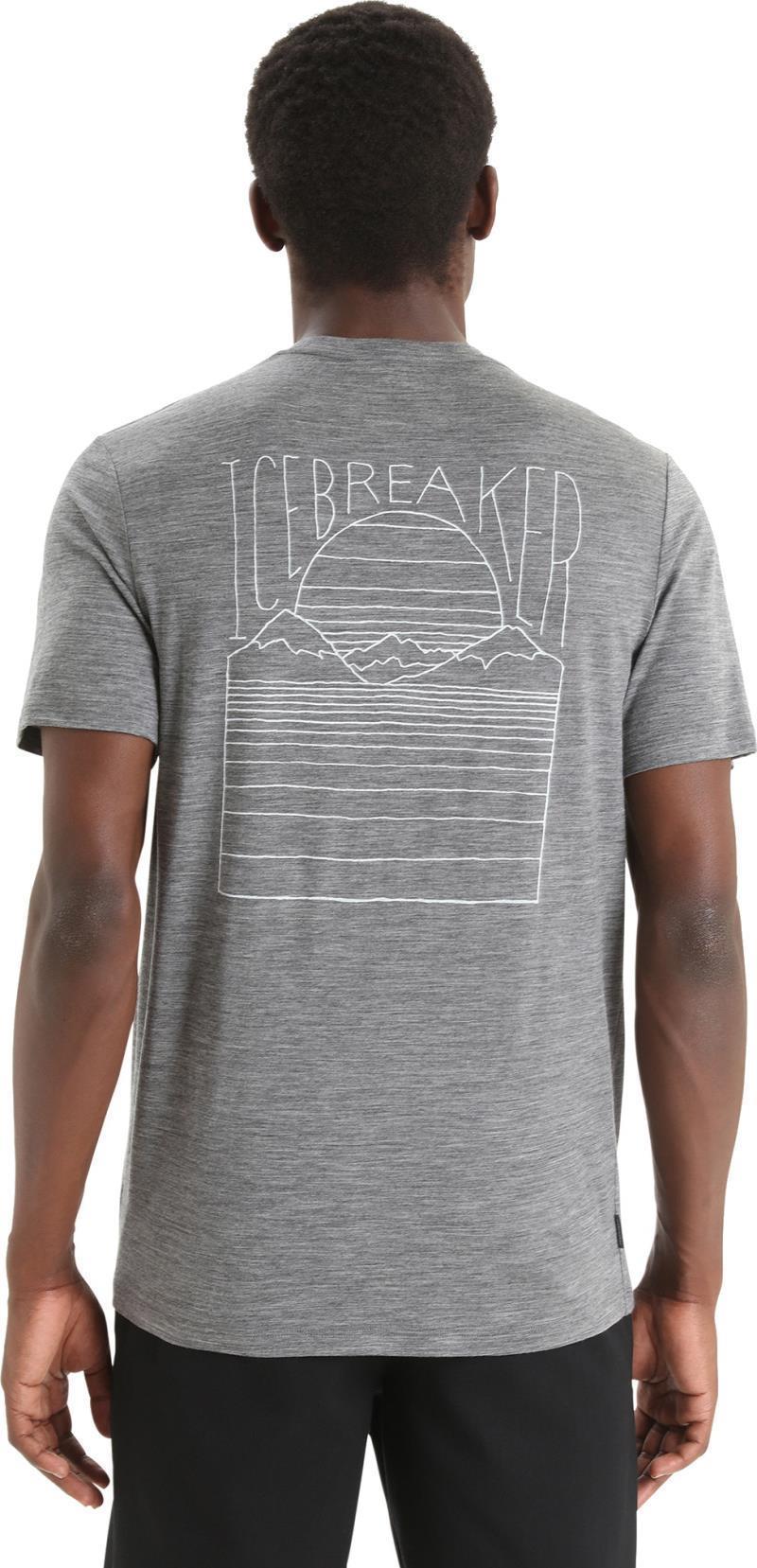 Tech Lite II SS Tee - Mountain Sunset - Mens - Gritstone Heather 4