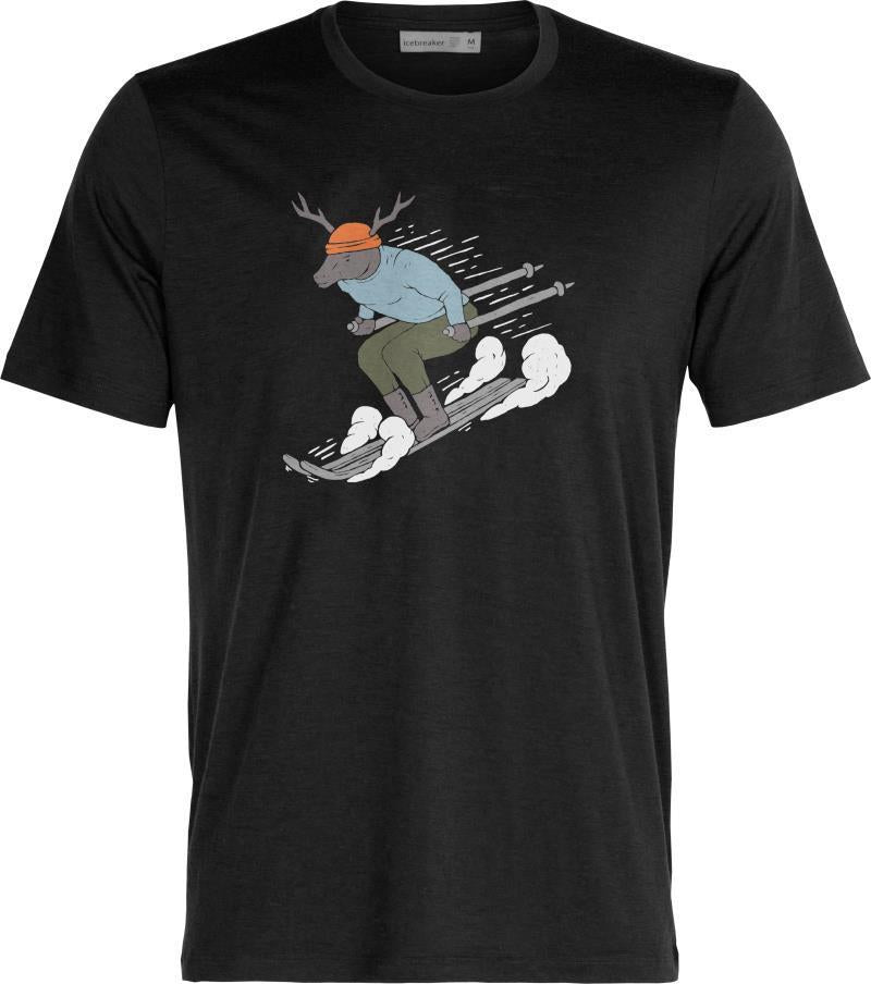 Tech Lite II SS Tee - Ski Rider - Mens - Black 1