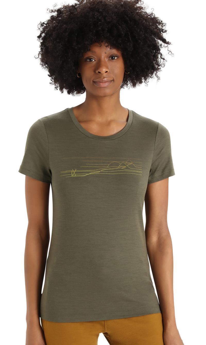 Tech Lite II SS Tee - Ski Stripe - Womens - loden 1