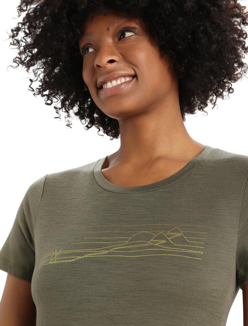 Tech Lite II SS Tee - Ski Stripe - Womens - loden 1