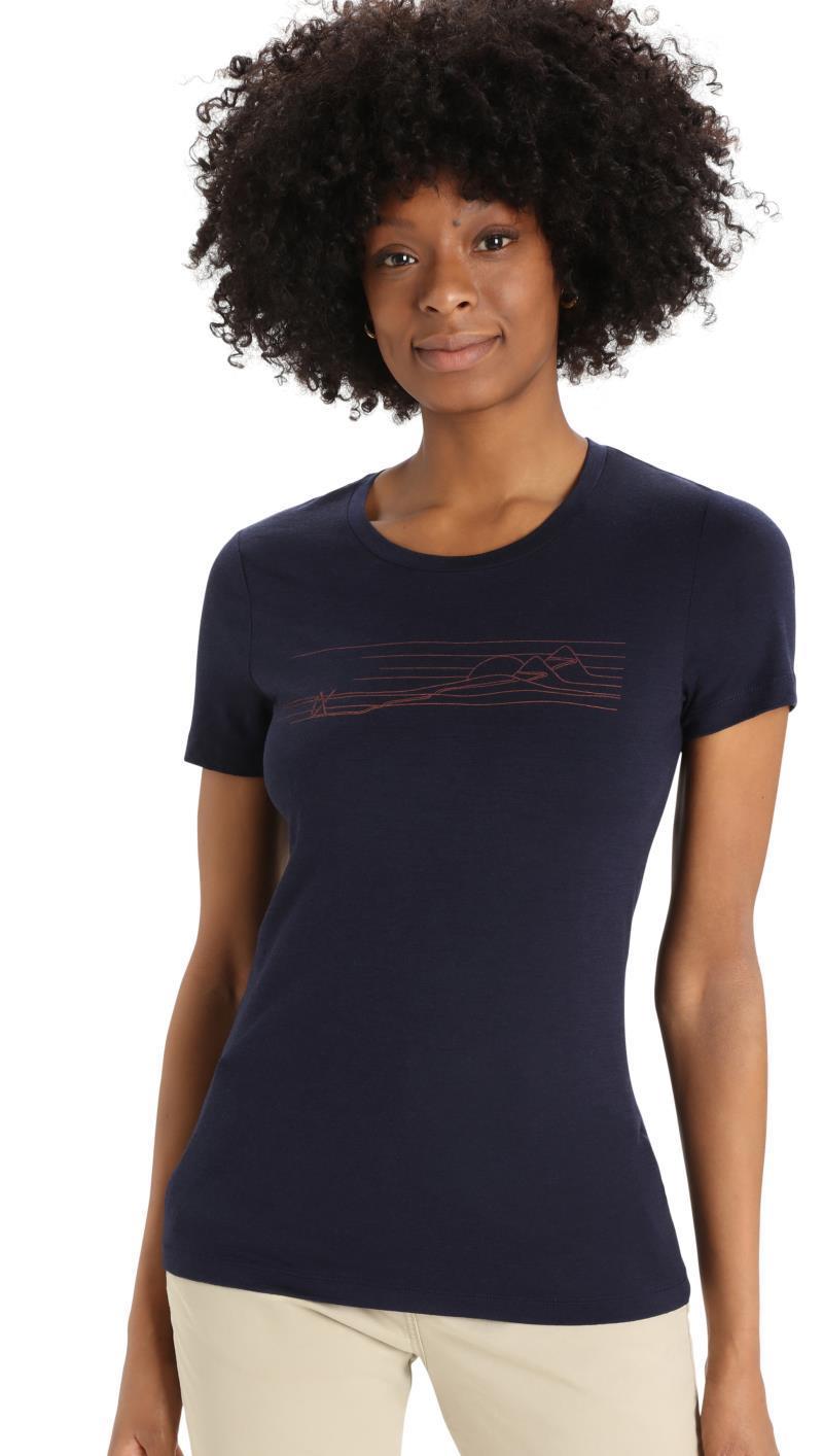 Tech Lite II SS Tee - Ski Stripe - Womens - midnight navy 1