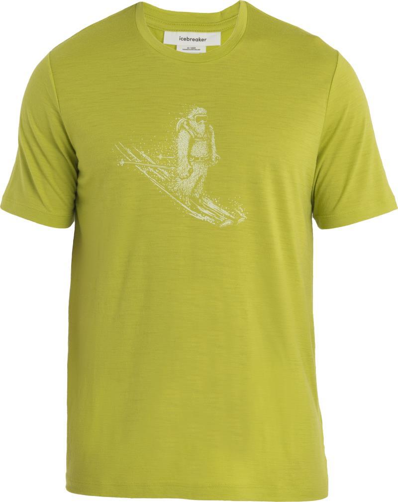 Tech Lite II SS Tee - Skiing Yeti - Mens - Bio Lime 1