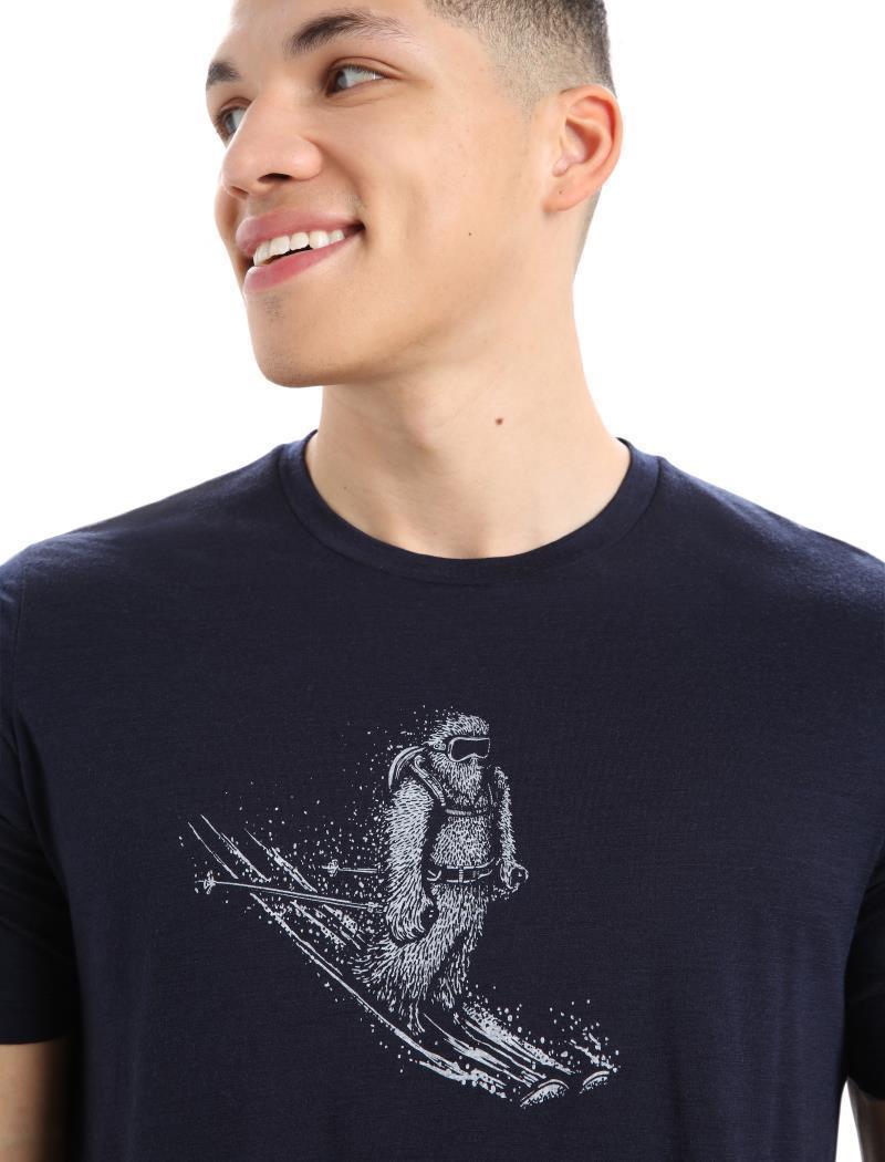 Tech Lite II SS Tee - Skiing Yeti - Mens - Midnight Navy 4