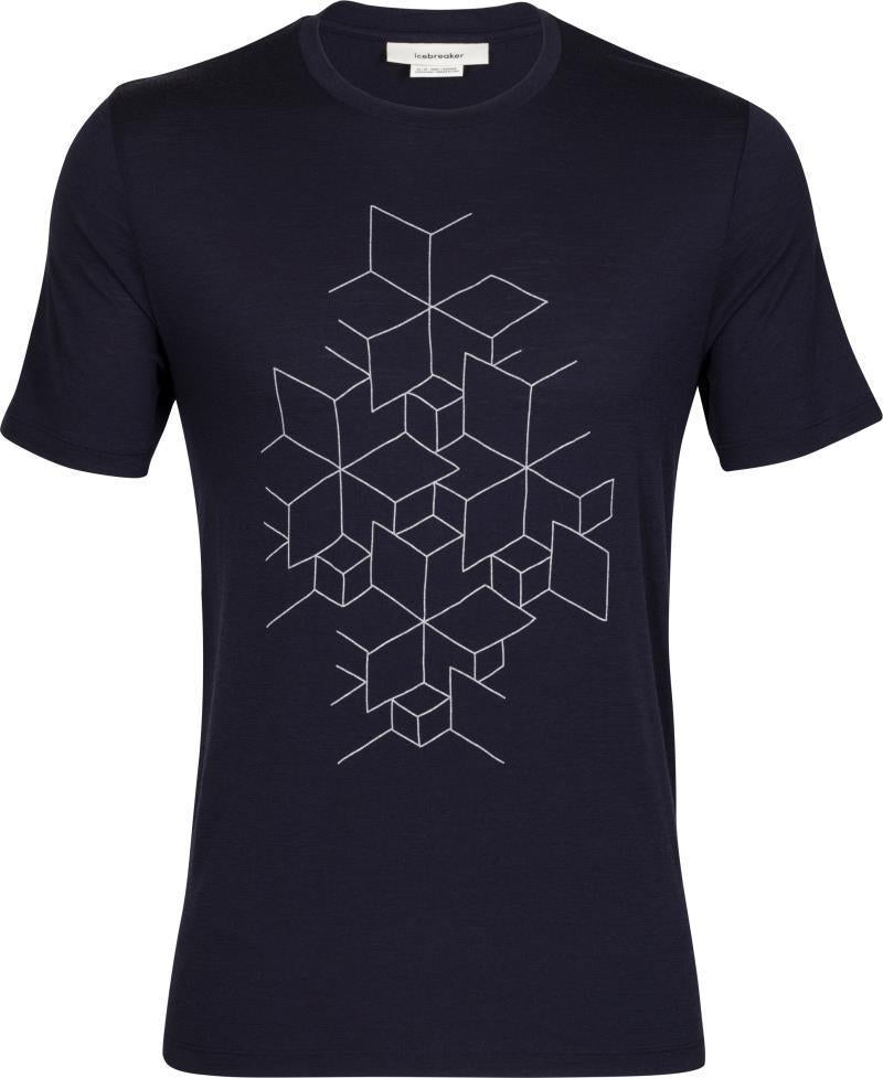 Tech Lite II SS Tee - Snowflake - Mens - midnight navy 1