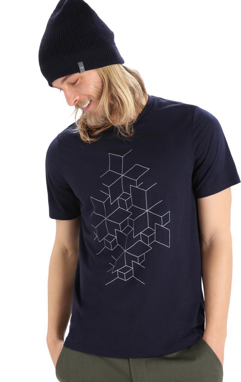 Tech Lite II SS Tee - Snowflake - Mens - midnight navy 1