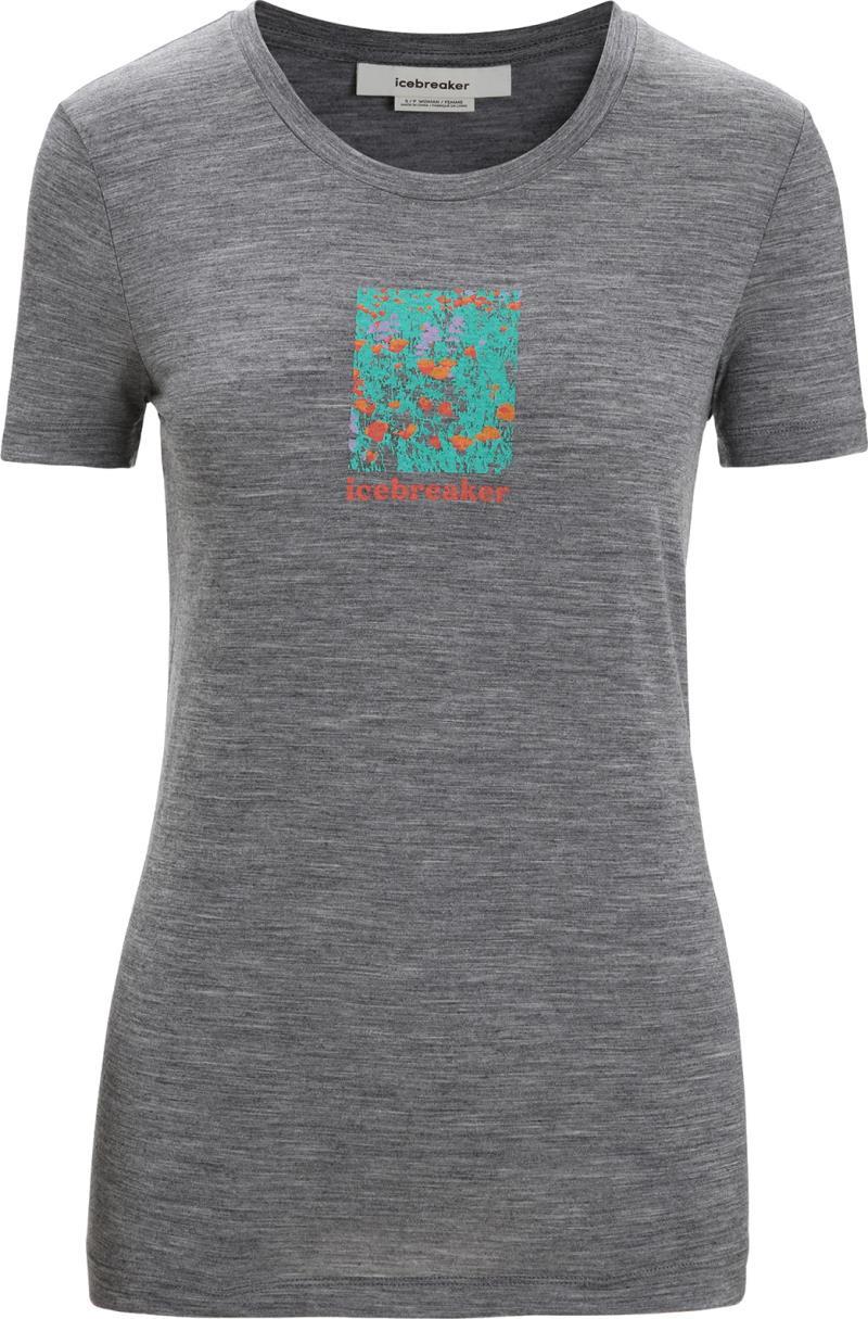 Tech Lite II SS Tee - Wildflower Bloom - Womens - gritstone heather 1