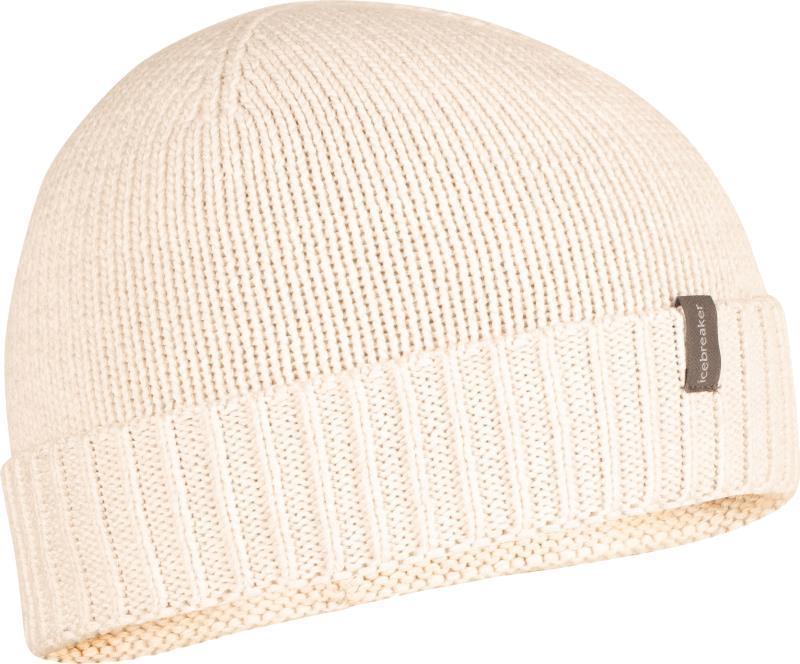 Vela Cuff Beanie - ecru heather 1