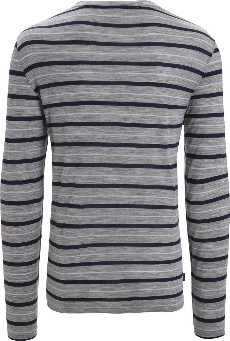 Wave LS Tee - Stripe - Mens - metro heather / midnight navy - stripe 1
