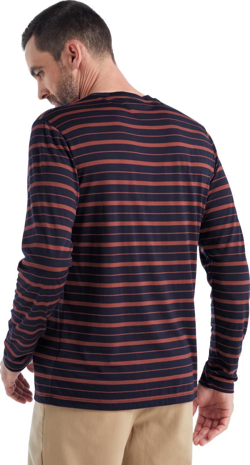 Wave LS Tee - Stripe - Mens - midnight navy / grape - stripe 1