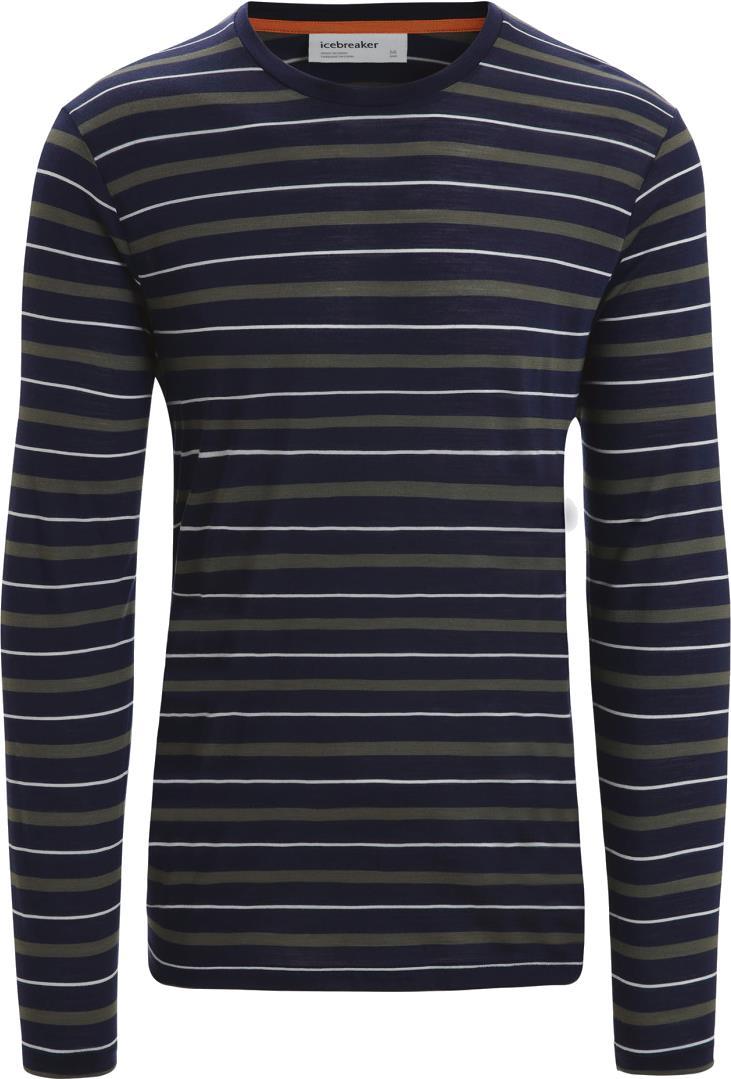 Wave LS Tee - Stripe - Mens - midnight navy / loden - stripe 1