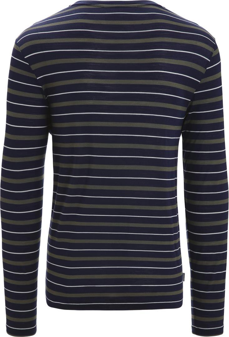 Wave LS Tee - Stripe - Mens - midnight navy / loden - stripe 1
