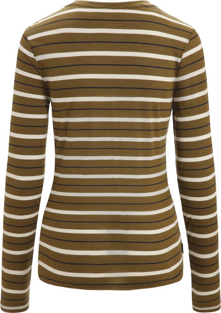 Wave LS Tee - Stripe - Womens - algae / chalk - stripe 1