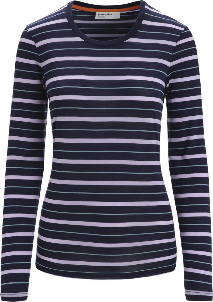 Wave LS Tee - Stripe - Womens - midnight navy / purple gaze - stripe 1