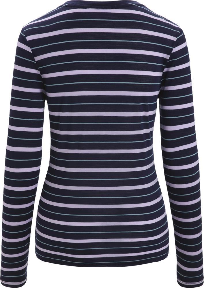 Wave LS Tee - Stripe - Womens - midnight navy / purple gaze - stripe 1