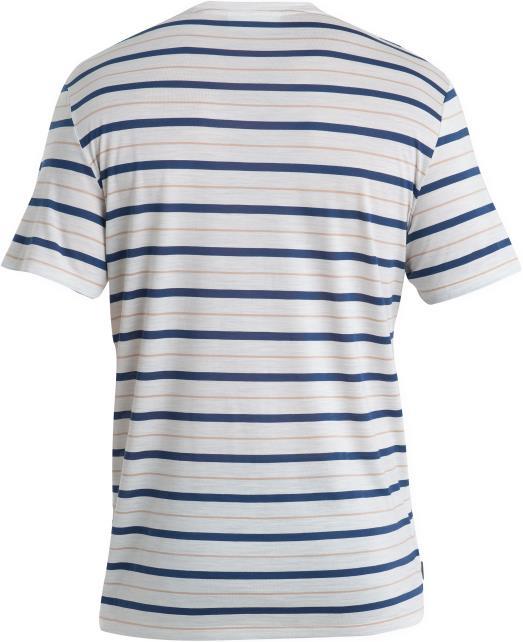 Wave SS Tee - Stripe - Mens - Ecru Heather / Royal Navy / Praline - Stripe 2