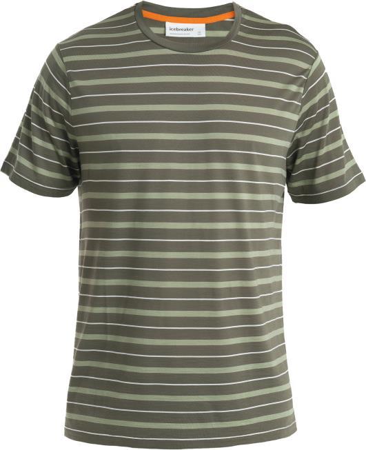 Wave SS Tee - Stripe - Mens - Loden / Lichen / Snow - Stripe 1