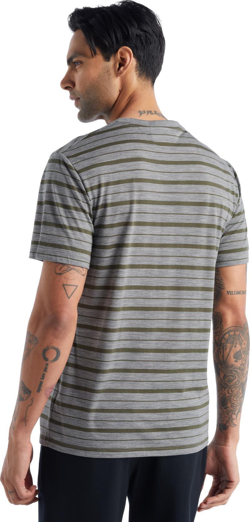 Wave SS Tee - Stripe - Mens - Metro Heather / Loden - Stripe 3