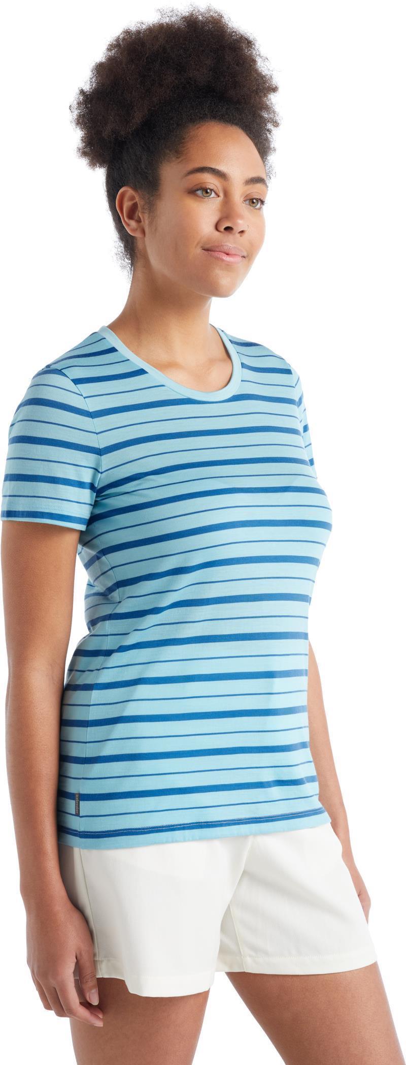 Wave SS Tee - Stripe - Womens - Haze / Azul - Stripe 2