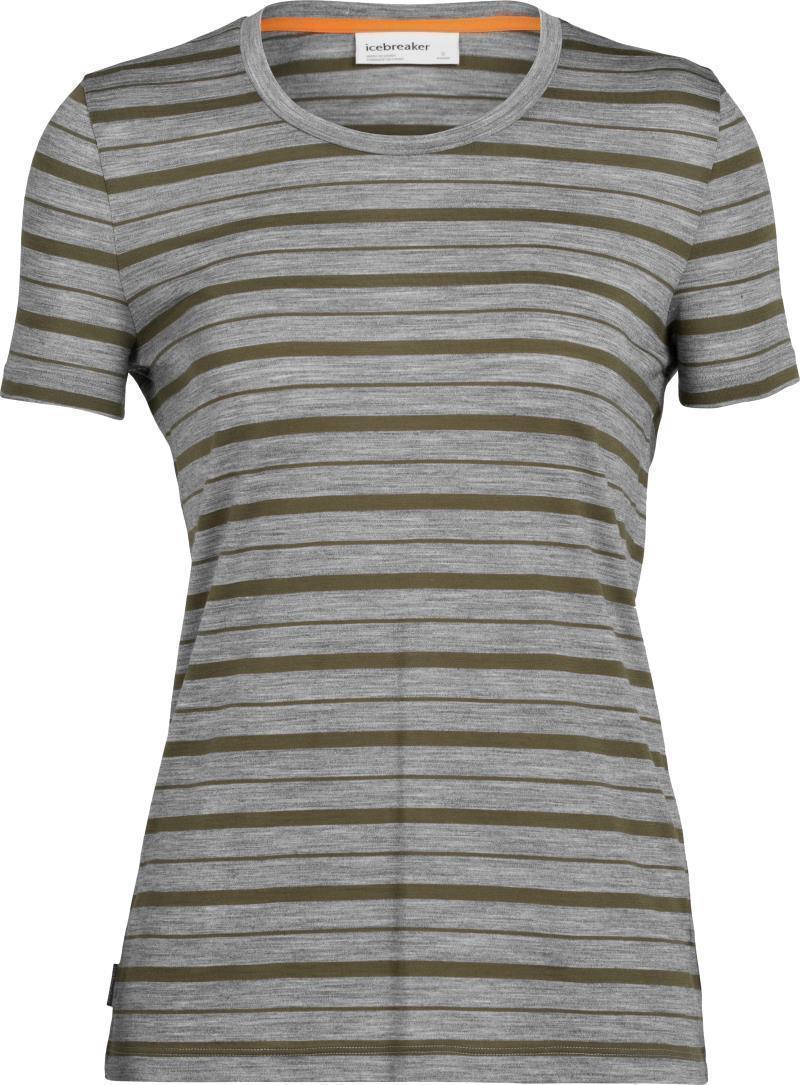 Wave SS Tee - Stripe - Womens - Metro Heather / Loden - Stripe 1