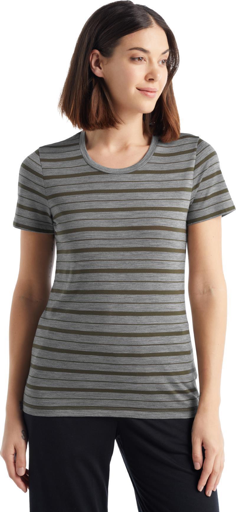 Wave SS Tee - Stripe - Womens - Metro Heather / Loden - Stripe 2