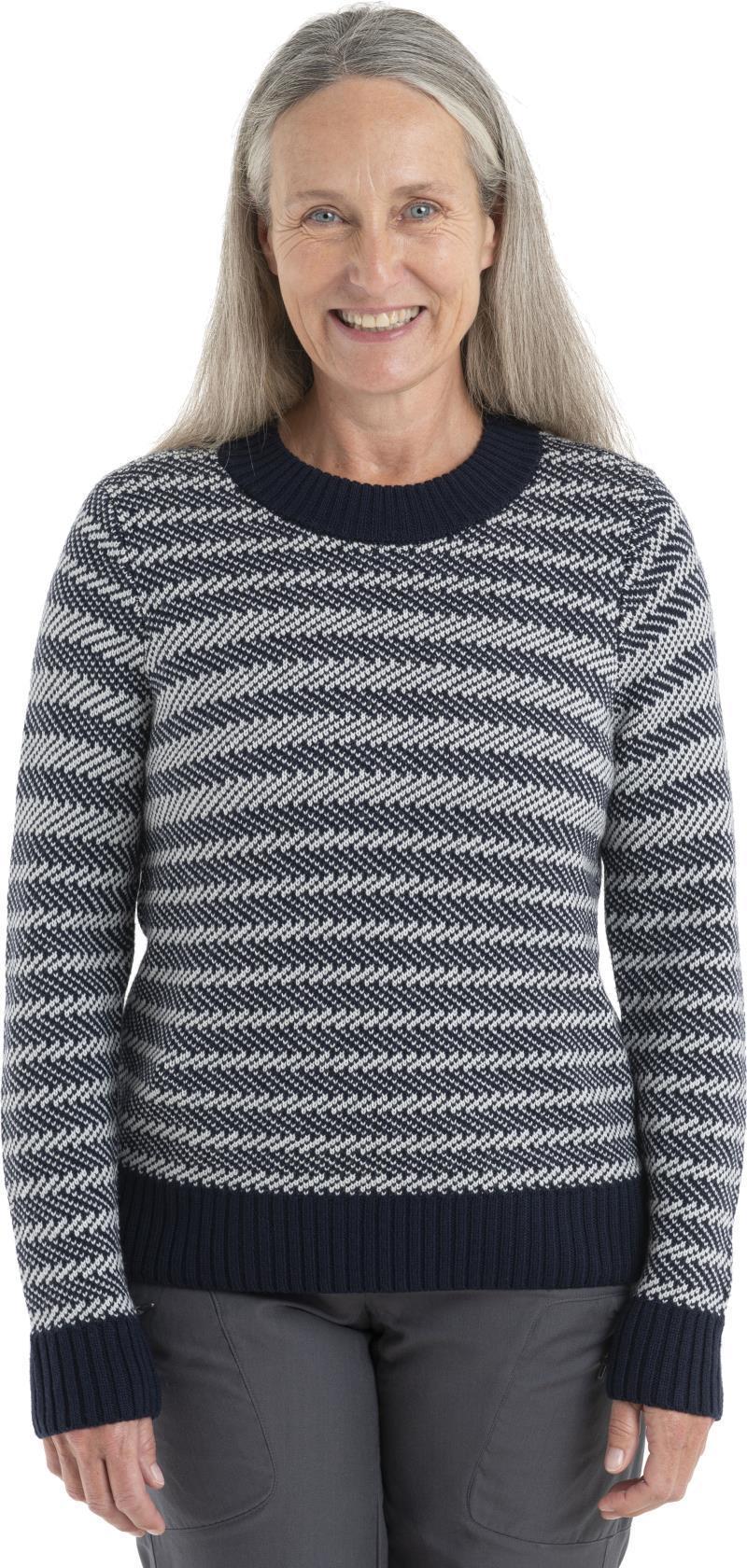 Waypoint Crewe Sweater - Womens - Midnight Navy / Snow - Stripe 3