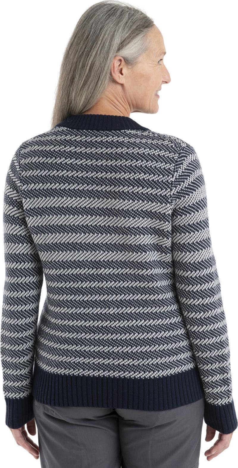 Waypoint Crewe Sweater - Womens - Midnight Navy / Snow - Stripe 4