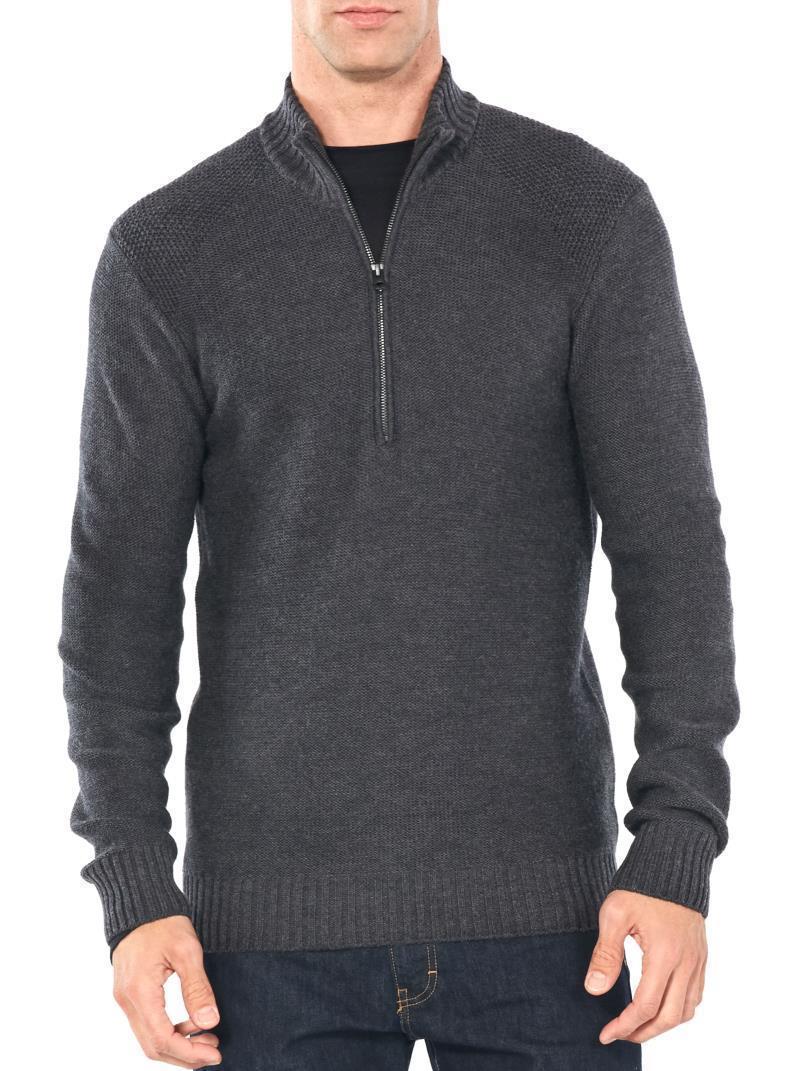 Waypoint LS Half Zip - Mens - Char Heather 2