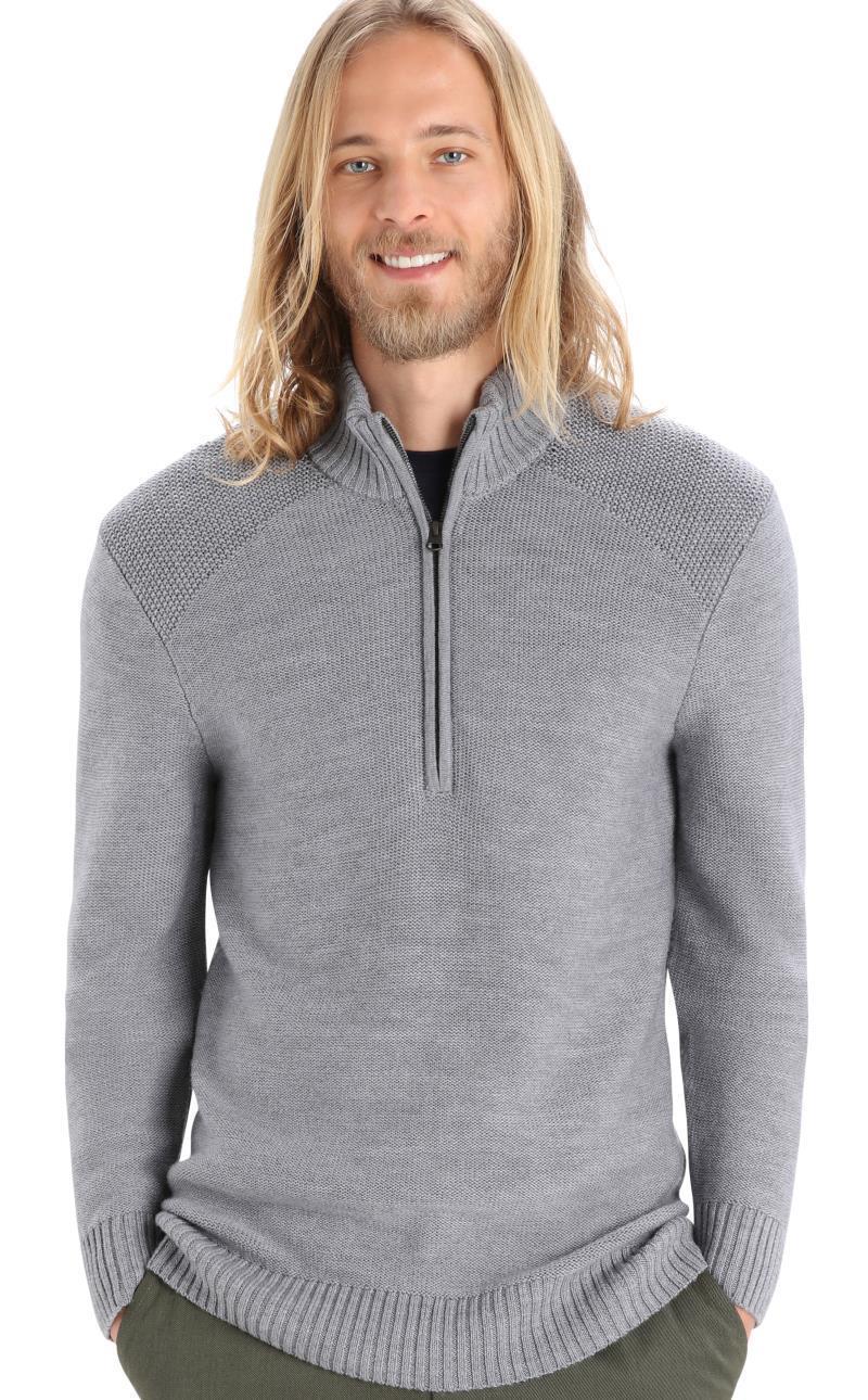 Waypoint LS Half Zip - Mens - Gritstone Heather 1