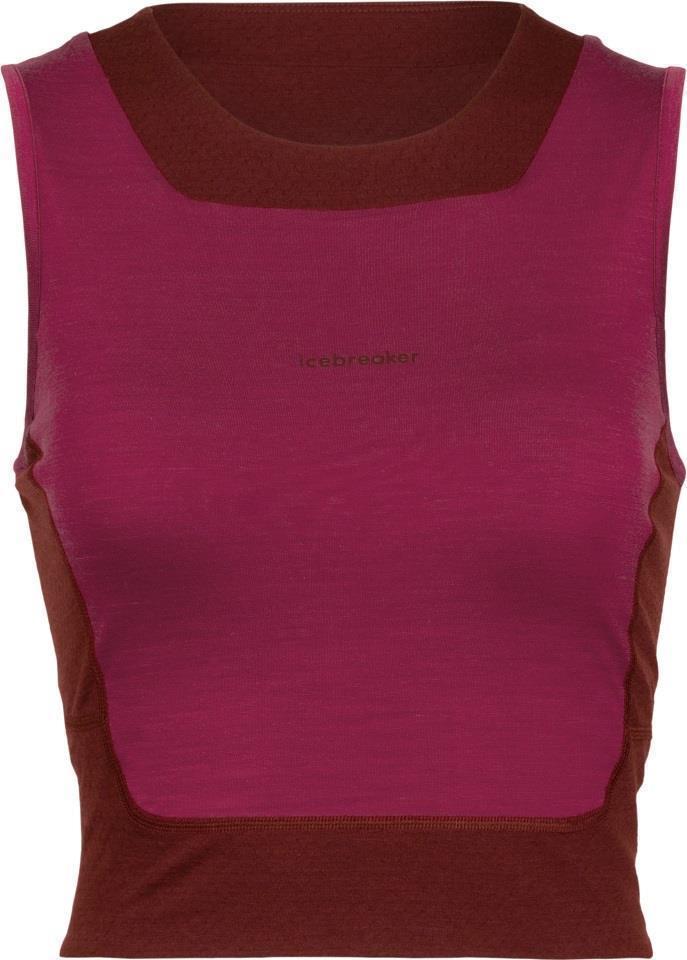 ZoneKnit Cropped Bra-Tank - Cherry / Espresso / CB 1