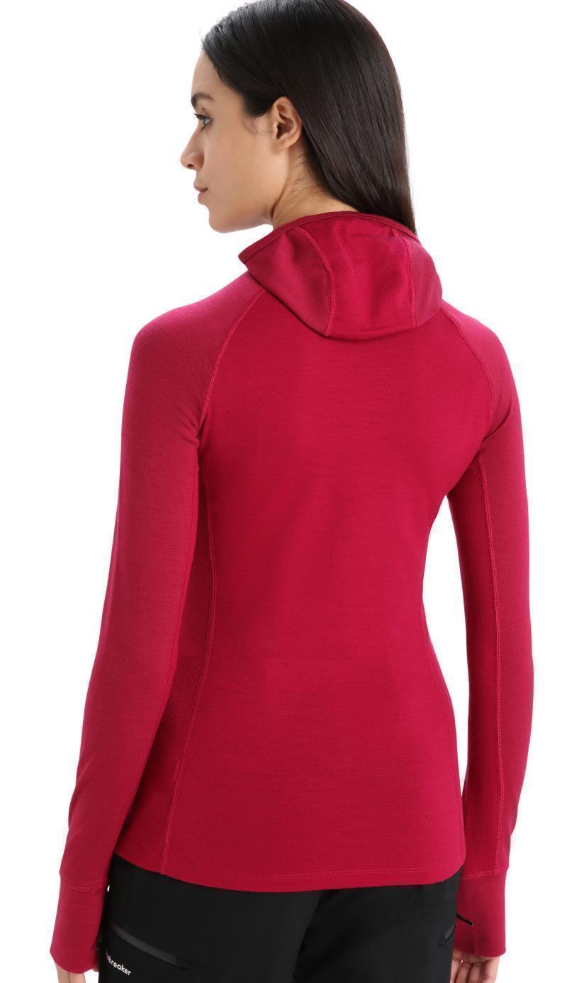 ZoneKnit Insulated LS Hoodie - Womens - Cherry 3