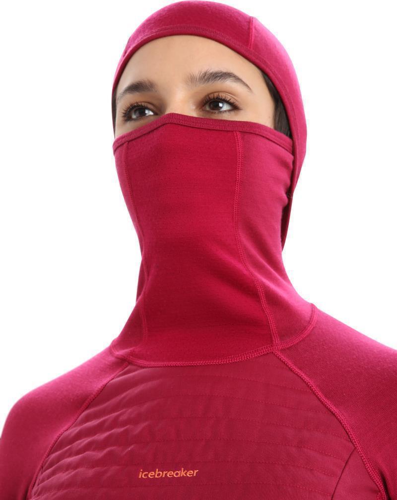 ZoneKnit Insulated LS Hoodie - Womens - Cherry 4