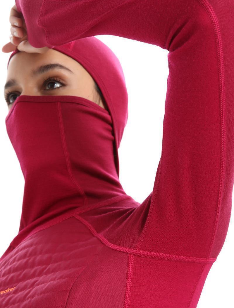 ZoneKnit Insulated LS Hoodie - Womens - Cherry 5