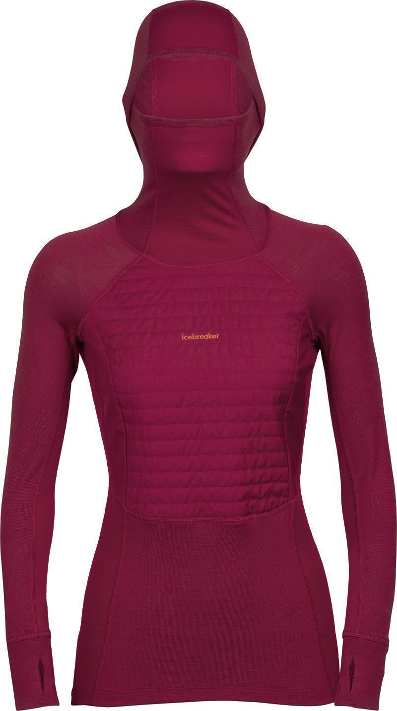 ZoneKnit Insulated LS Hoodie - Womens - Cherry 1