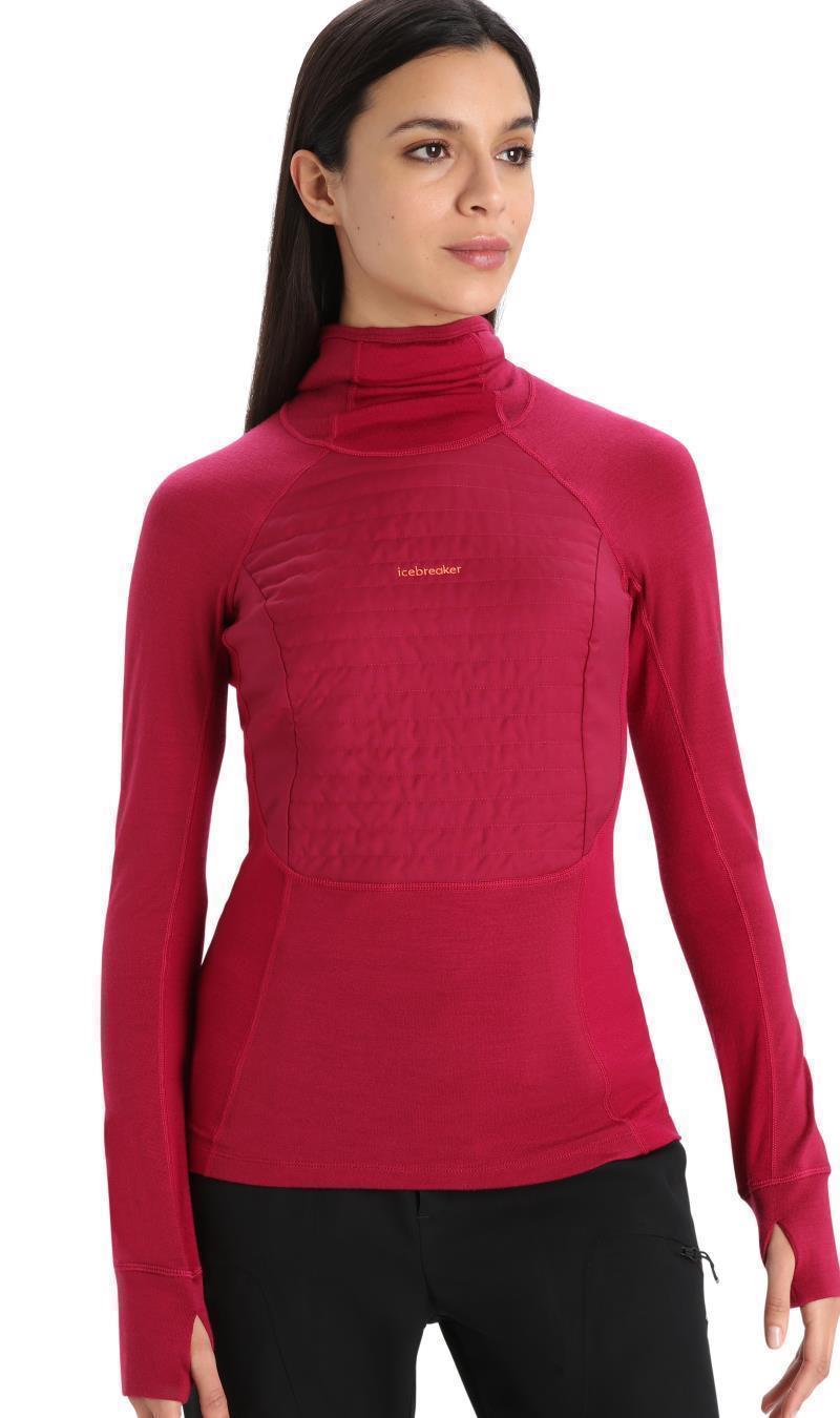 ZoneKnit Insulated LS Hoodie - Womens - Cherry 2